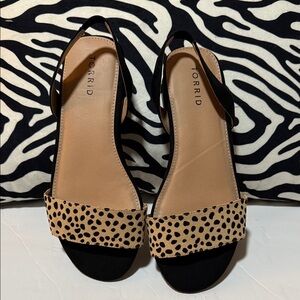 Torrid cheetah print Sandals size 8W
